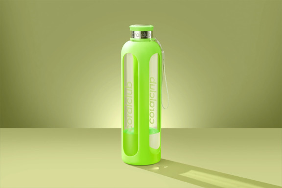 Стеклянная бутылка "ClearWater", Малахит